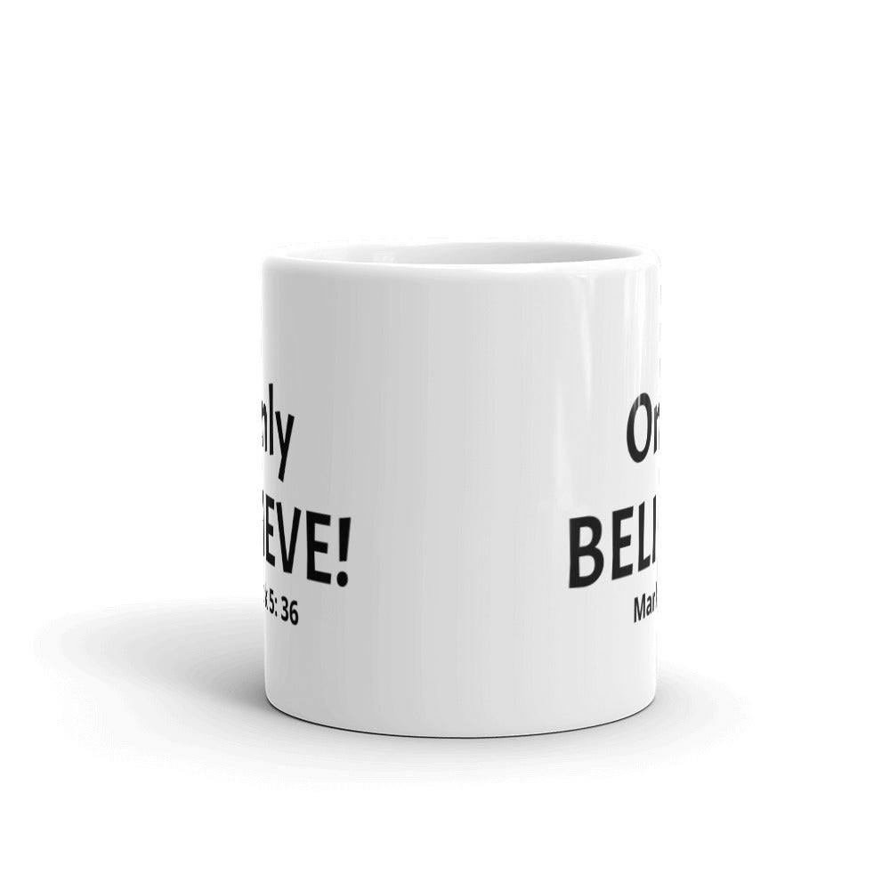 White glossy mug