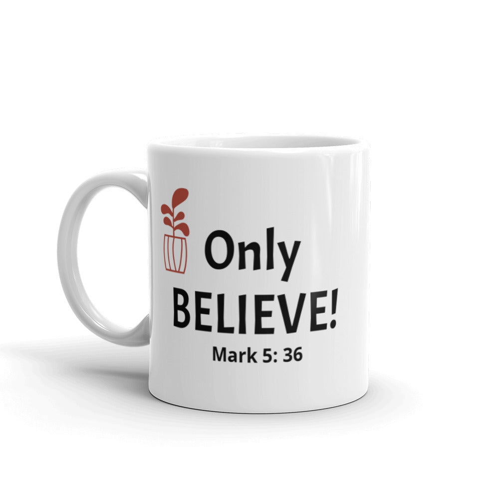 White glossy mug