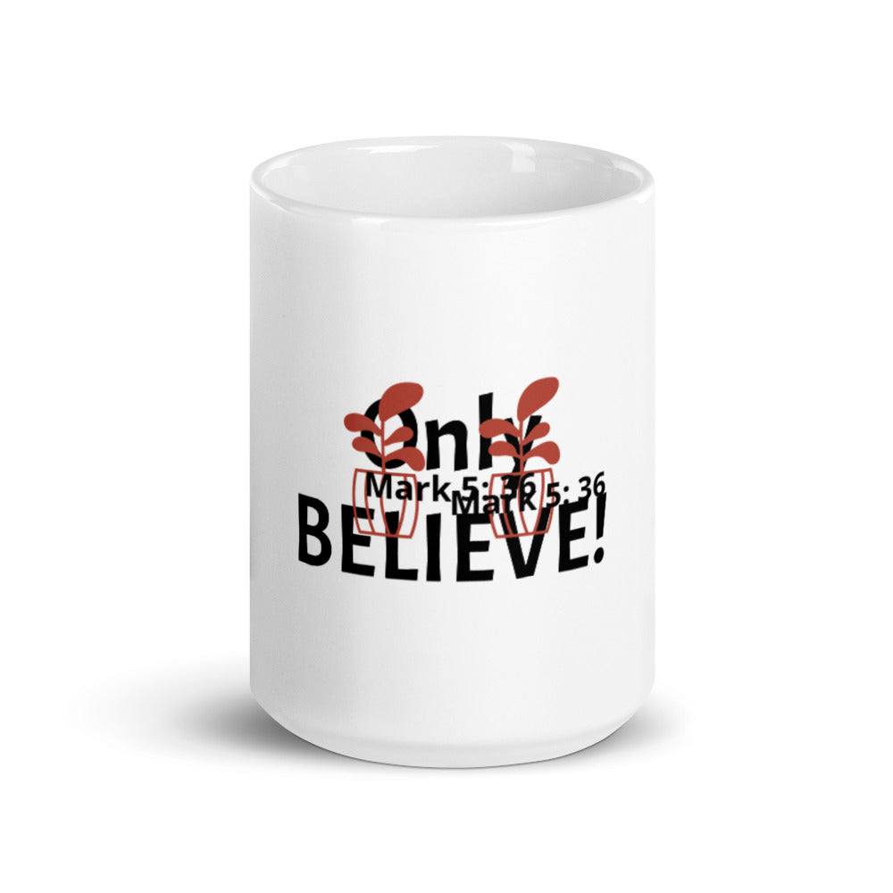 White glossy mug