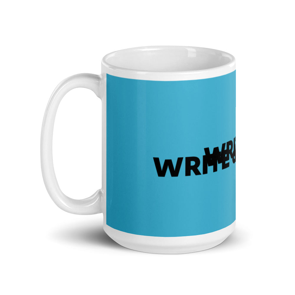 Blue Writer's Mug