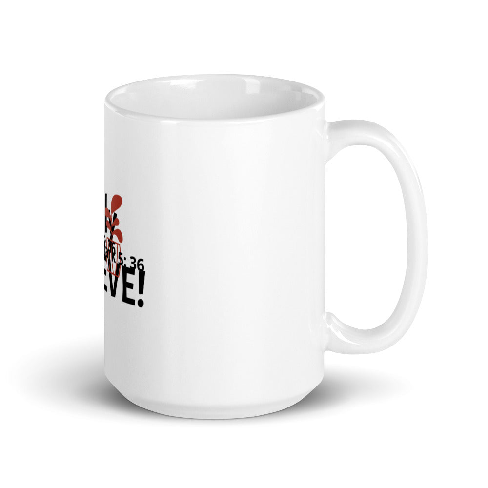 White glossy mug