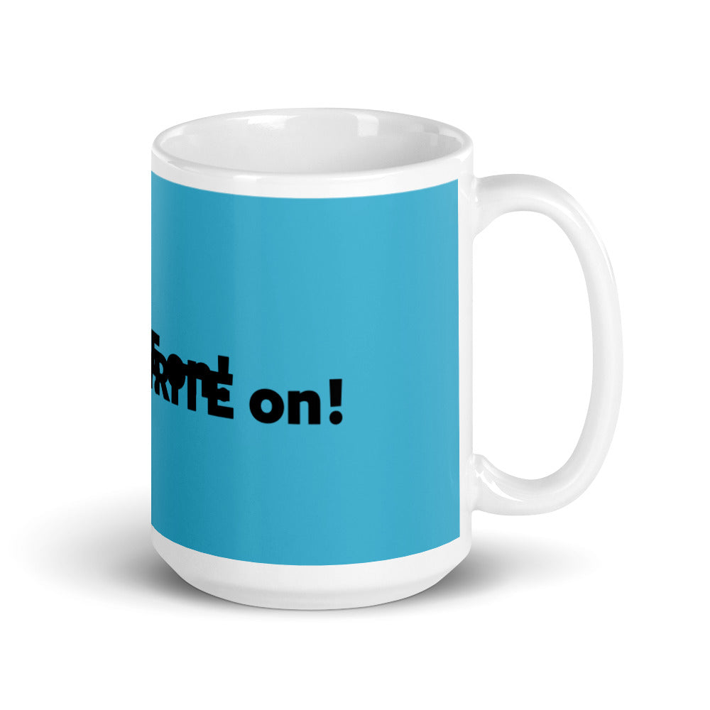 Blue Writer's Mug