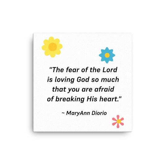 The Fear of the Lord Inspirational Wall Canvas